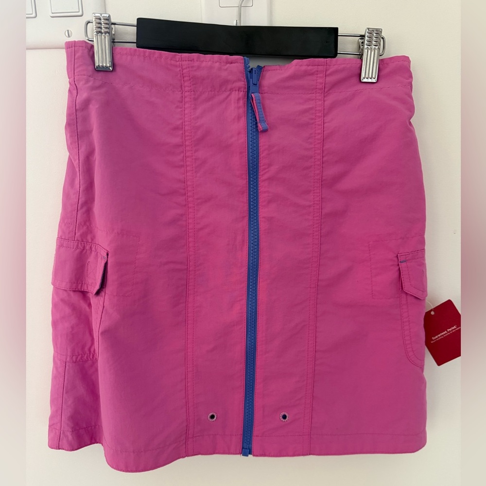 NWT Girls Swim Skirt Cover Up Rash Guard Zipper Lands End Double face Size 16